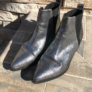 Metallic booties